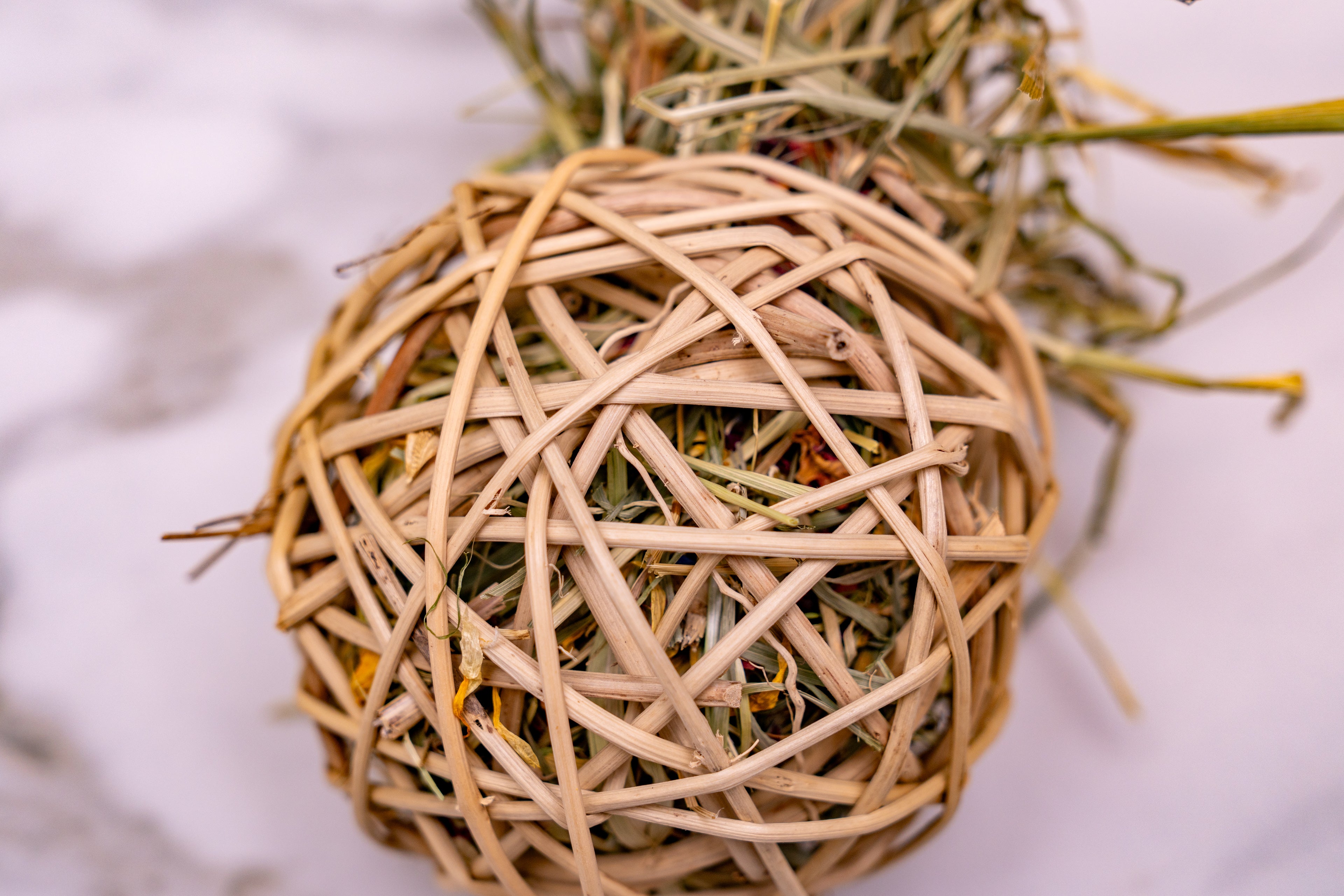 Timothy Hay & Flowers stuffed vine ball