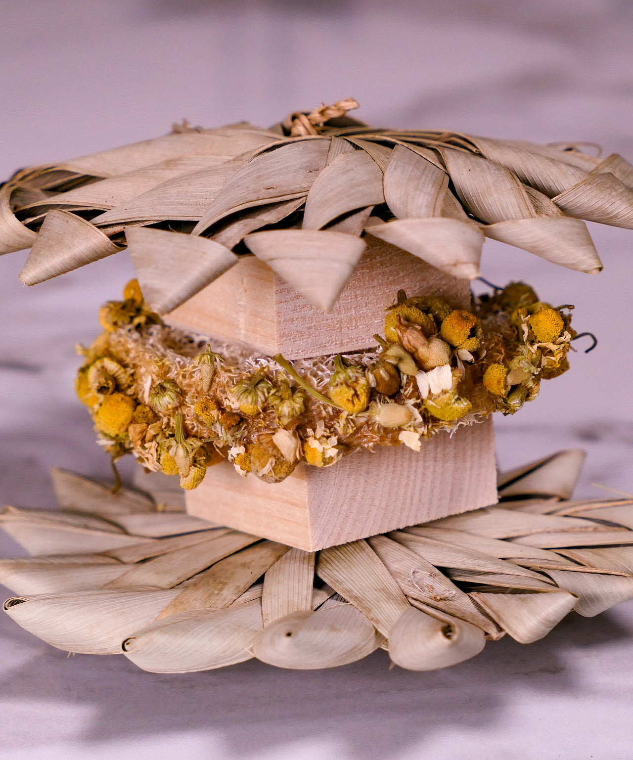 Calming Loofah Bunwich Chew Toy