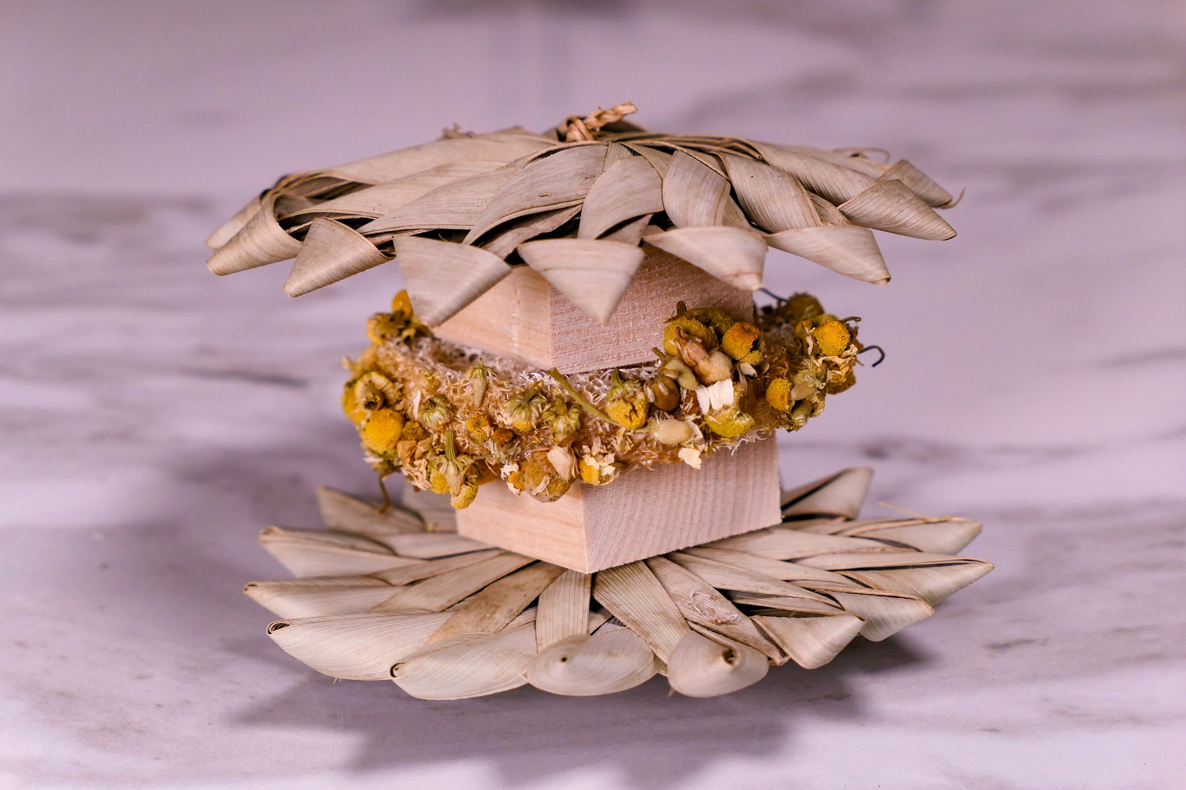 Calming Loofah Bunwich Chew Toy