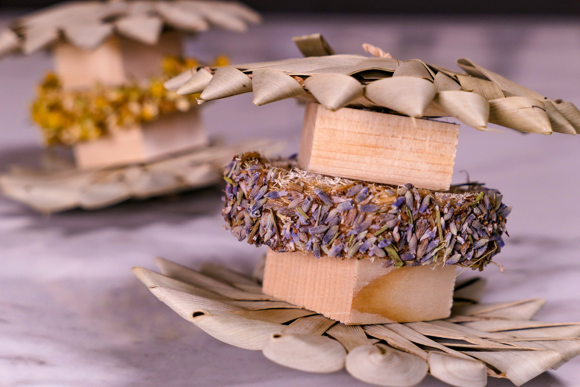 Calming Loofah Bunwich Chew Toy