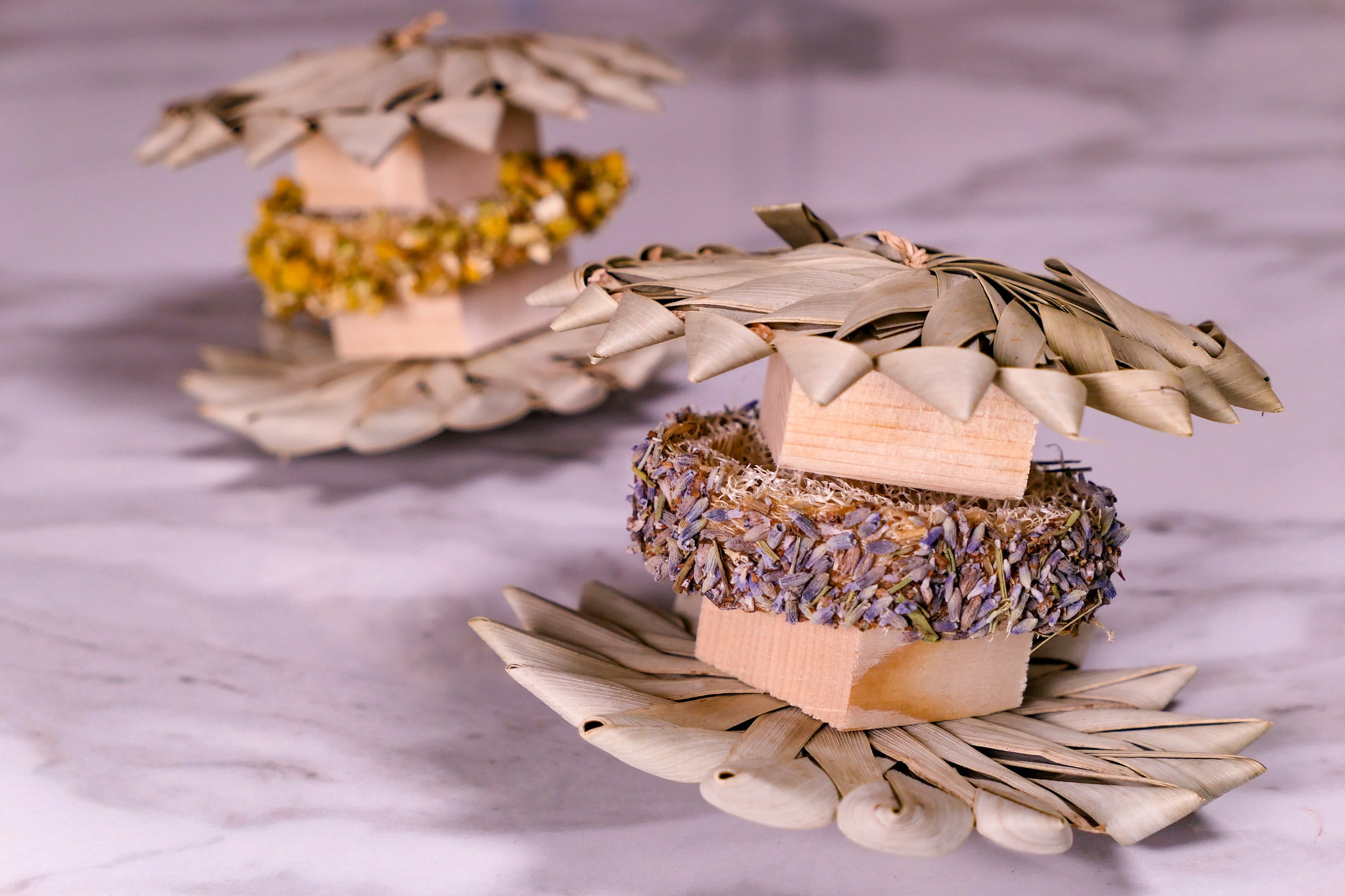 Calming Loofah Bunwich Chew Toy