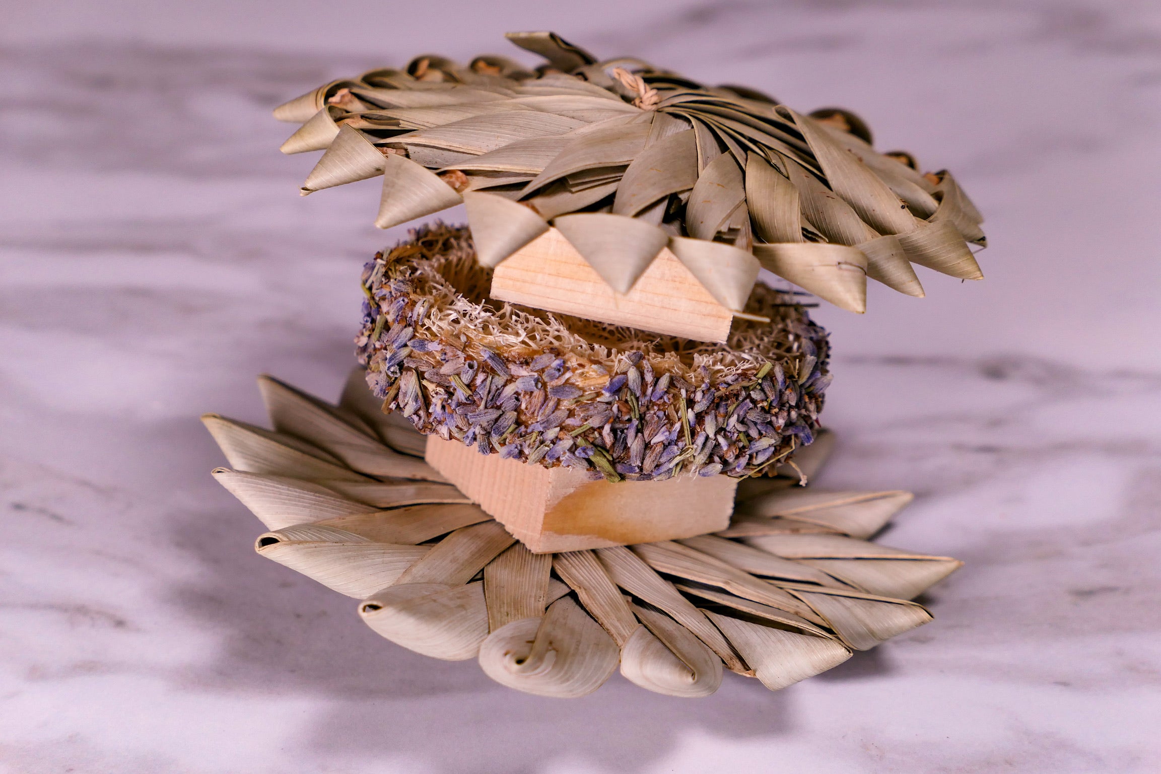 Calming Loofah Bunwich Chew Toy