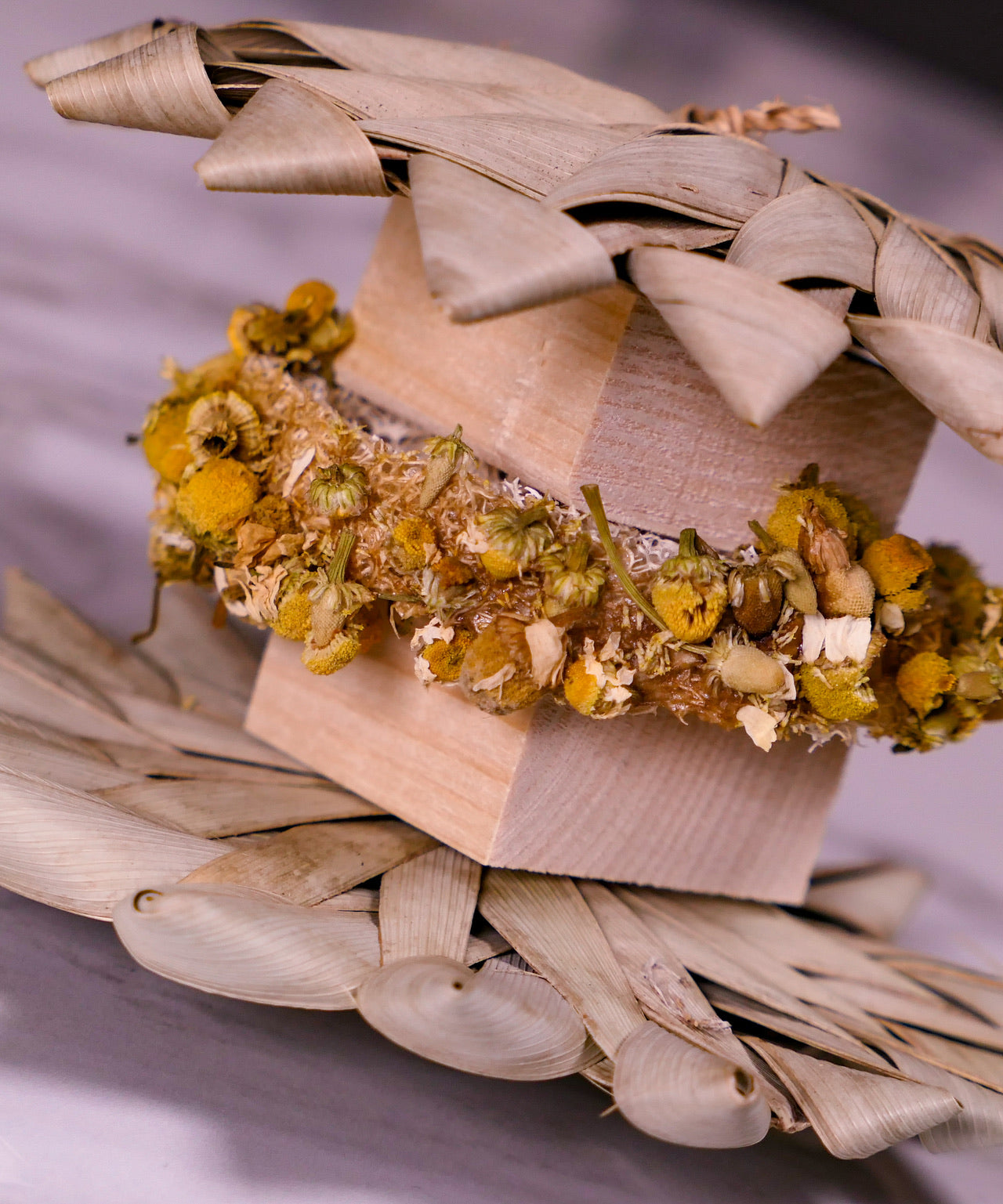 Calming Loofah Bunwich Chew Toy