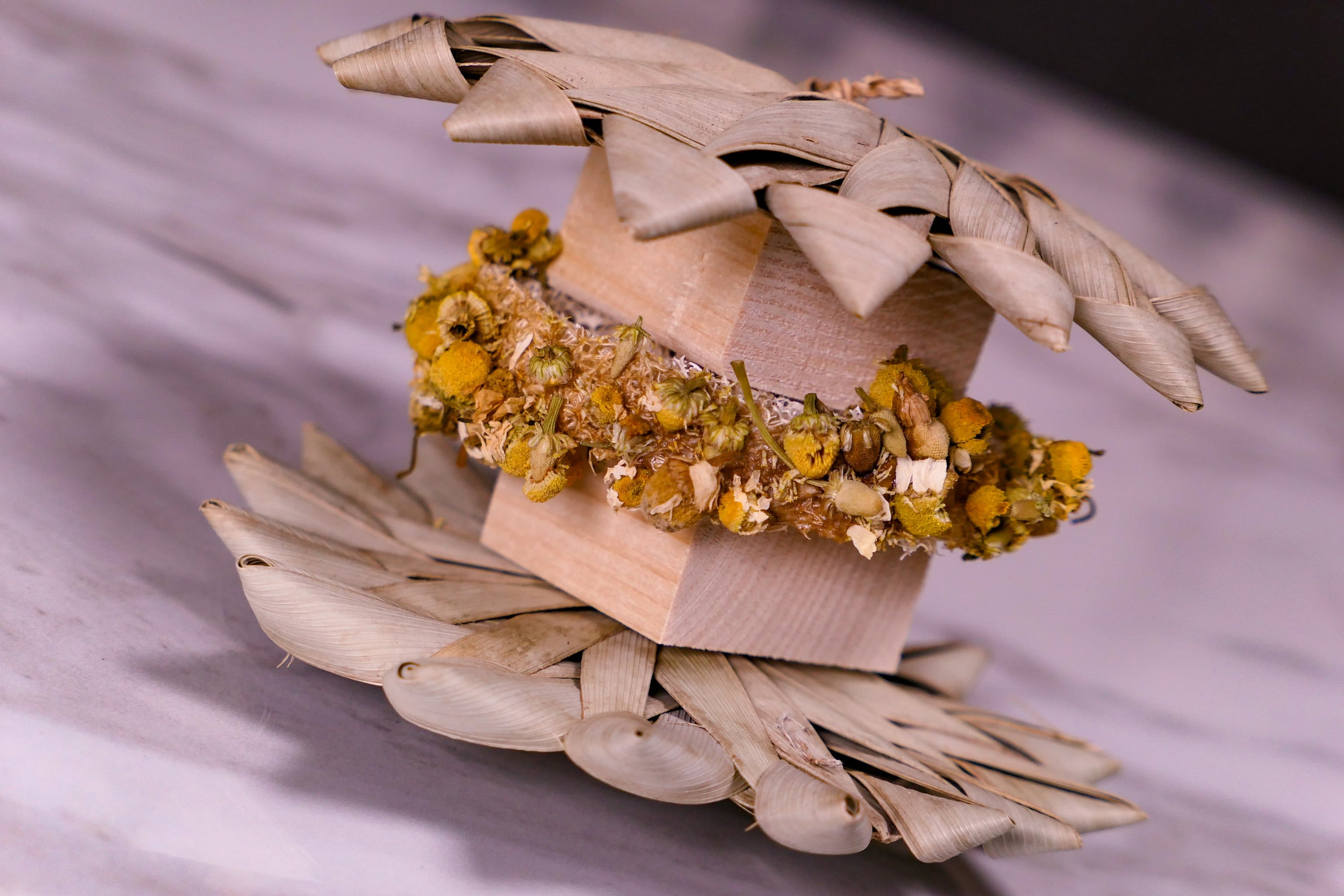 Calming Loofah Bunwich Chew Toy