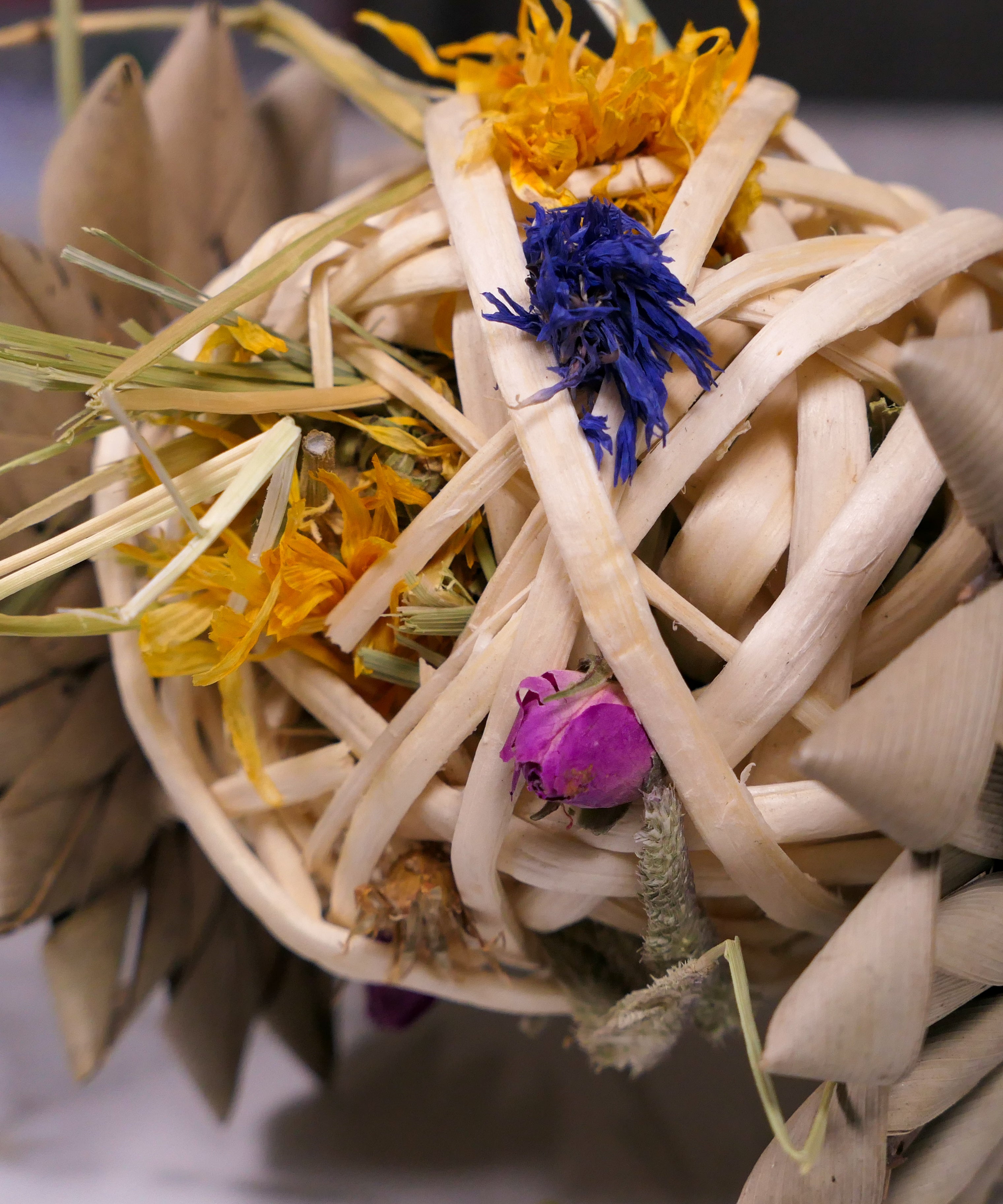 Palm Flower Forage Toy