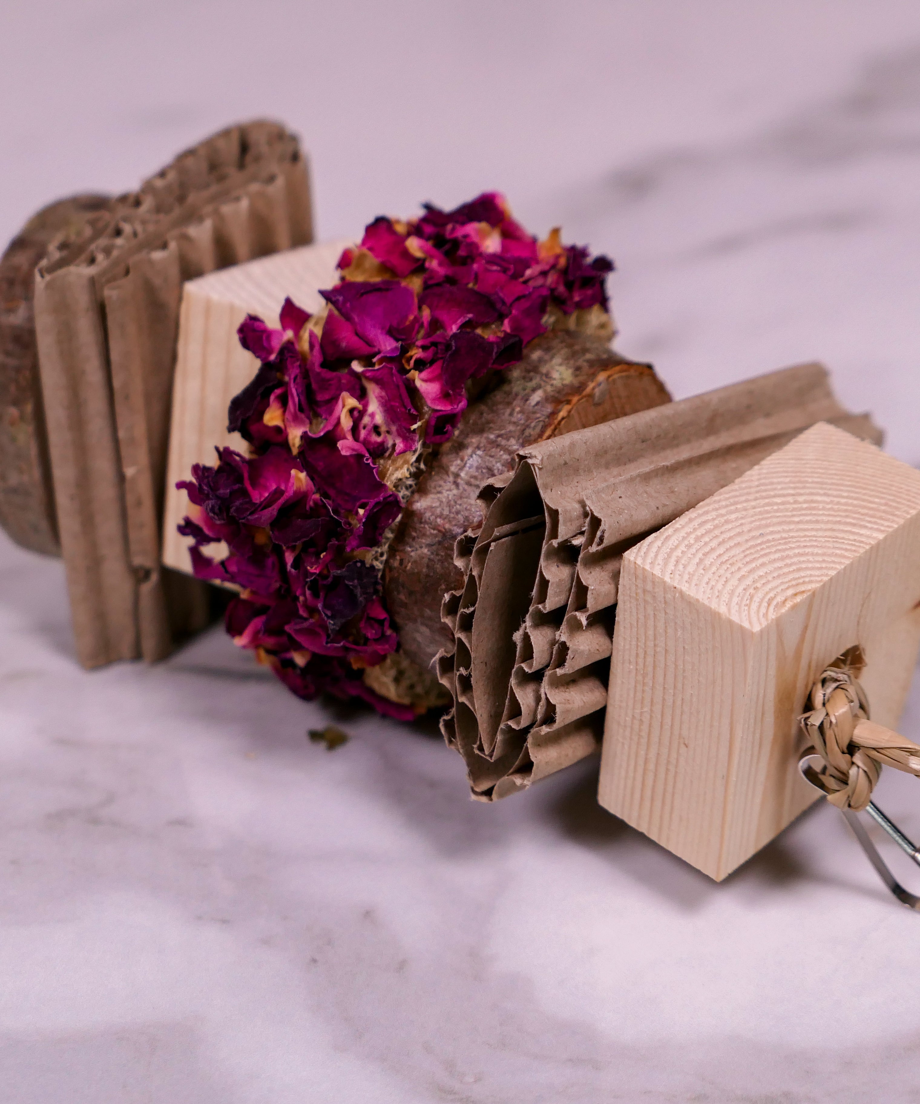 Floral Loofah Nibble and Chew Hanging Toy