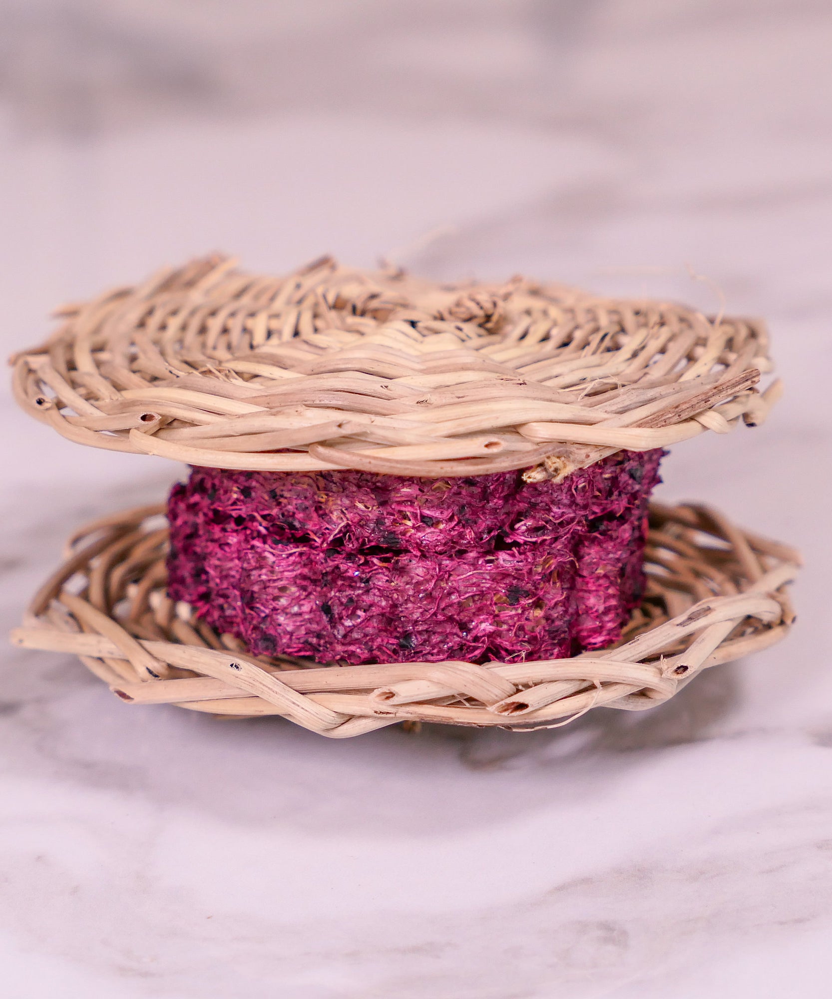 Berry Blast Loofah Macaroon Chew Toy