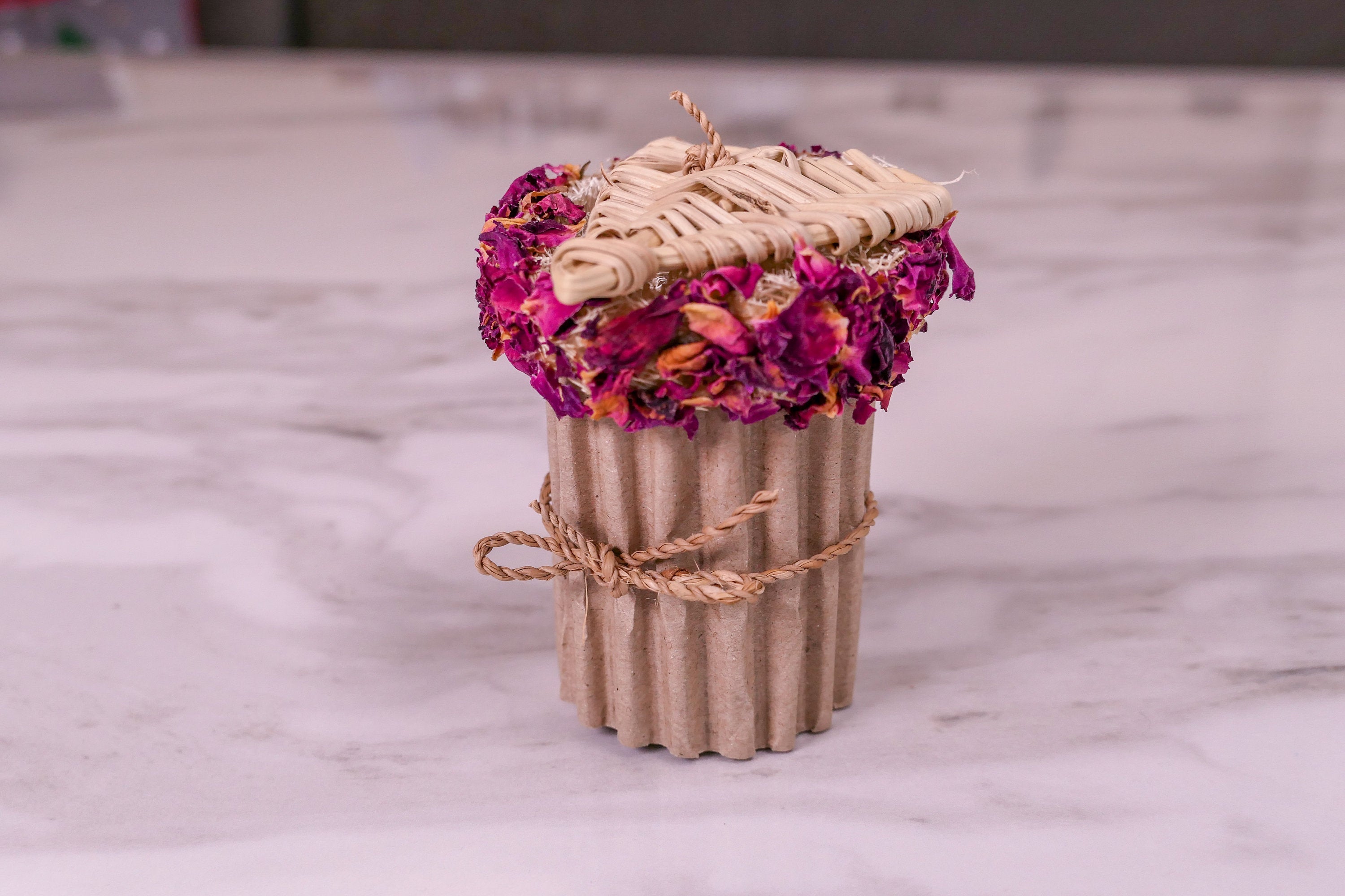 Rose Heart Cupcake Chew Toy